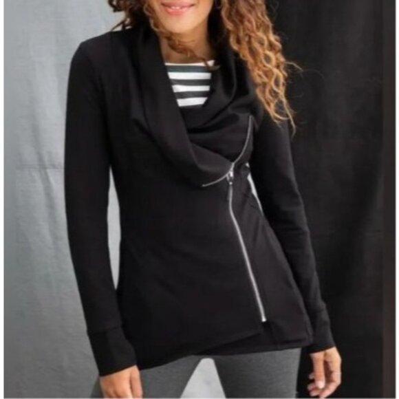 Matilda Jane Jackets & Blazers - MATILDA JANE Just Imagine Laia Ponte knit Zippered Jacket Black Sz Medium womens